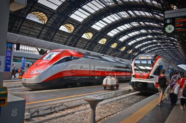 Bu Milan ana istasyon bir görünümüdür. 1 Ağustos 2018. Milano, İtalya.