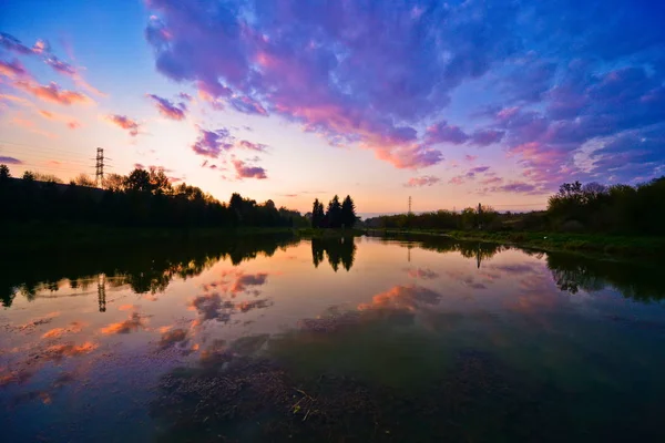 View House Situated Small Island Lake — Stock Photo, Image