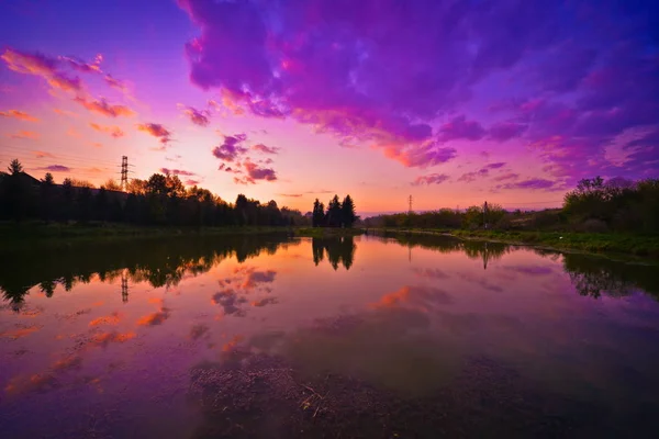 View House Situated Small Island Lake — Stock Photo, Image