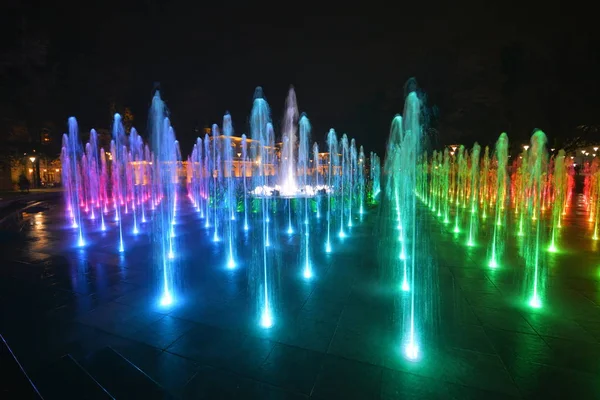 View Colourful Fountain Lublin Poland — Stock Photo, Image