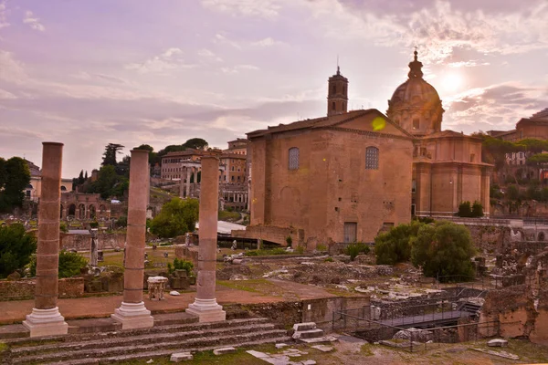 View Famous Ancient Market Rome Called Forum Romanum August 2018 — Stock Photo, Image