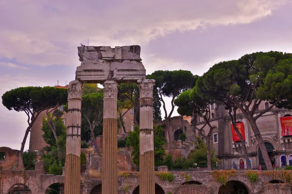 View Famous Ancient Market Rome Called Forum Romanum August 2018 — Stock Photo, Image