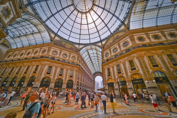 Est Une Vue Célèbre Galleria Vittorio Emanuele Milan 1Er Août — Photo