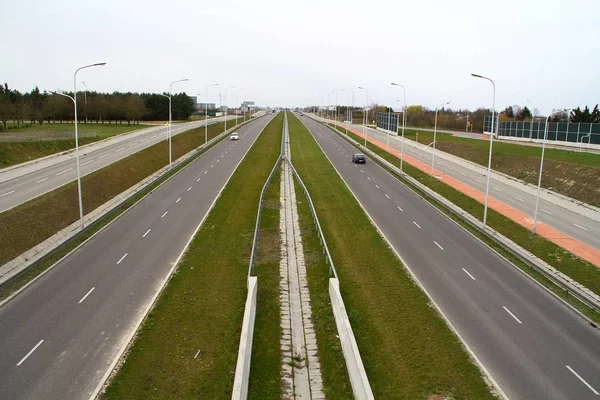 루블린의 솔리다르노시 고속도로 전경입니다 2019년 16일 루블린 폴란드 — 스톡 사진