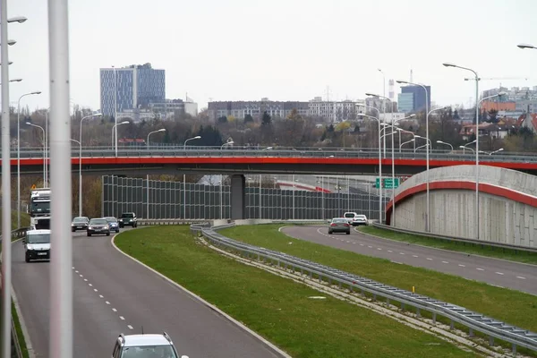 ルブリンのソリダルノシ高速道路の眺めです 2019年4月16日ルブリン ポーランド — ストック写真