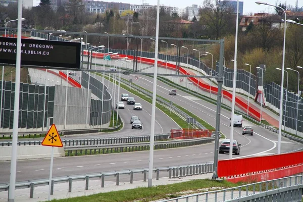 Detta Solidarnosci Expressway Lublin Den April 2019 Storbritannien — Stockfoto
