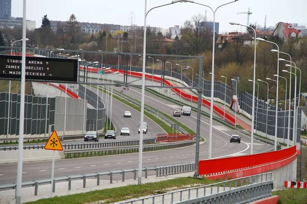 这是卢布林的团结高速公路的景色 2019年4月16日 卢布林 — 图库照片