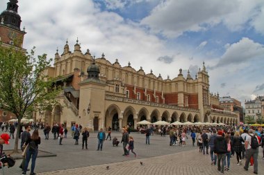 Bu Cracow eski şehir manzarası bir görünümüdür. Mayıs 4, 2019. Cracow, Polonya.
