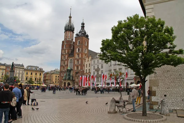 Вид Старый Город Мая 2019 Года Краков Польша — стоковое фото