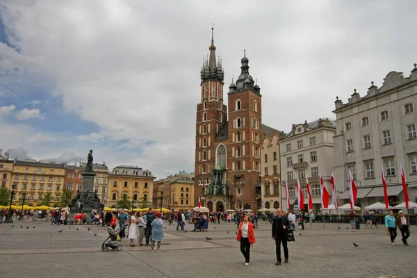 Вид Старый Город Мая 2019 Года Краков Польша — стоковое фото