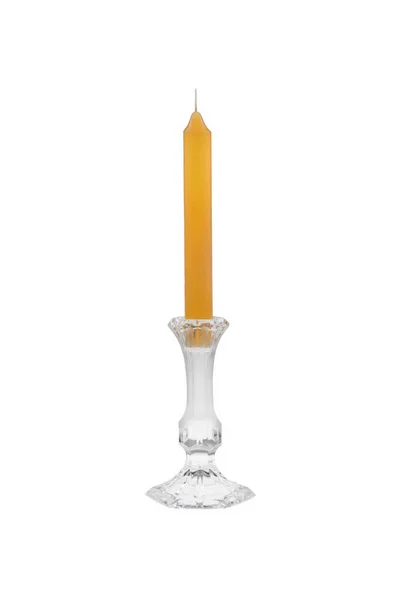 Candle Candlestick White Background — Stock Photo, Image
