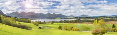  Bavaria, Almanya için panoramik manzara