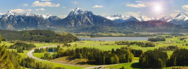  Bavaria, Almanya için panoramik manzara