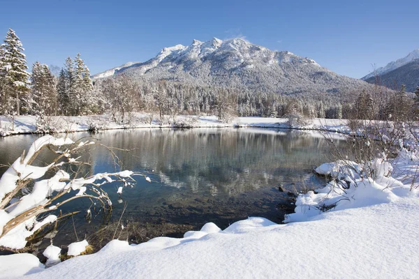 Landschaftspanorama Bayern Winter — Stockfoto