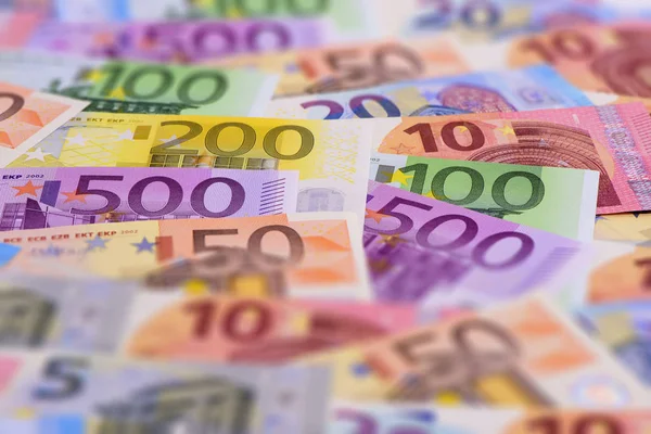 Sok euro-bankjegyek — Stock Fotó