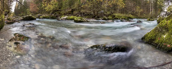 Řeka Loisach Divoký Kaňon Okolí Města Garmisch Bavorsku — Stock fotografie