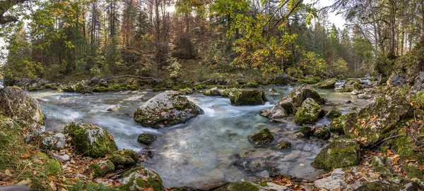 Řeka Loisach Divoký Kaňon Okolí Města Garmisch Bavorsku — Stock fotografie