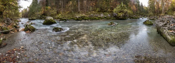 Fiume Loisach Canyon Selvaggio Città Vicina Garmisch Baviera — Foto Stock
