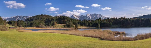 Vue Panoramique Sur Paysage Bavarois Avec Les Montagnes Karwendel — Photo