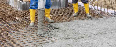 bir yeni inşa edilen evin inşaat temeli