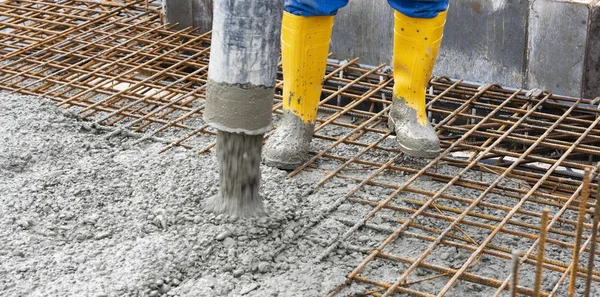 Fondation Une Nouvelle Maison Construite Construction — Photo