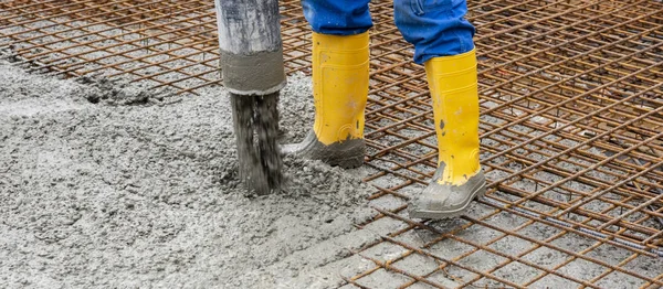 Gründung Eines Neu Gebauten Hauses Bau — Stockfoto