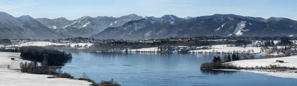 Panorama Landschaft Bayern Winter — Stockfoto