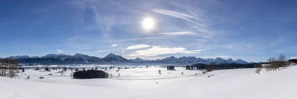 Paesaggio Panoramico Baviera Inverno — Foto Stock