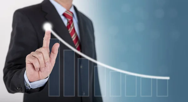 Businessman Shows Success Chart — Stock Photo, Image