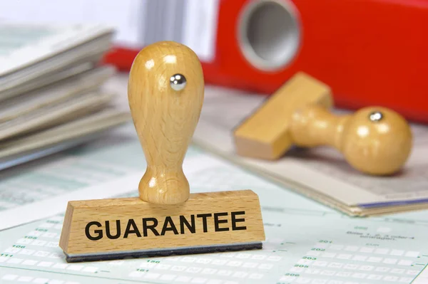 Guarantee Printed Rubber Stamp — Stock Photo, Image