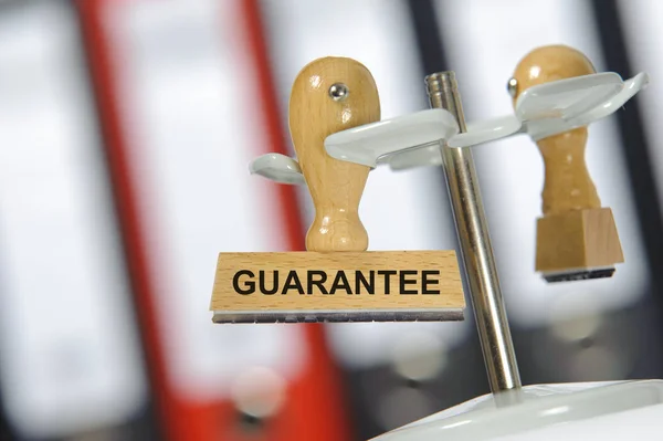 Guarantee Printed Rubber Stamp — Stock Photo, Image