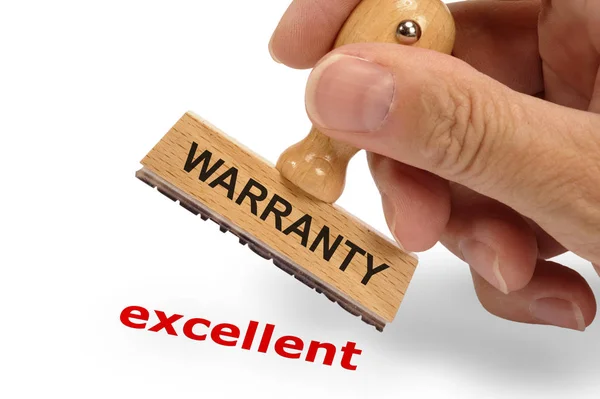 Warranty Printed Rubber Stamp — Stock Photo, Image