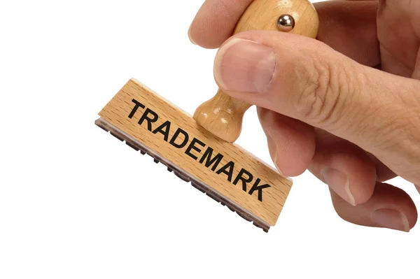 Trademark Printed Rubber Stamp — Stock Photo, Image