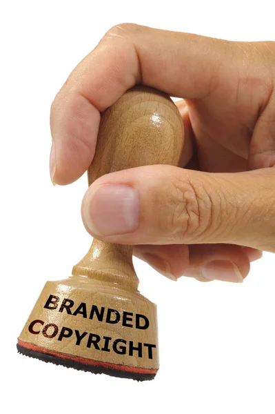 Branded Copyright Printed Rubber Stamp — Stock Photo, Image