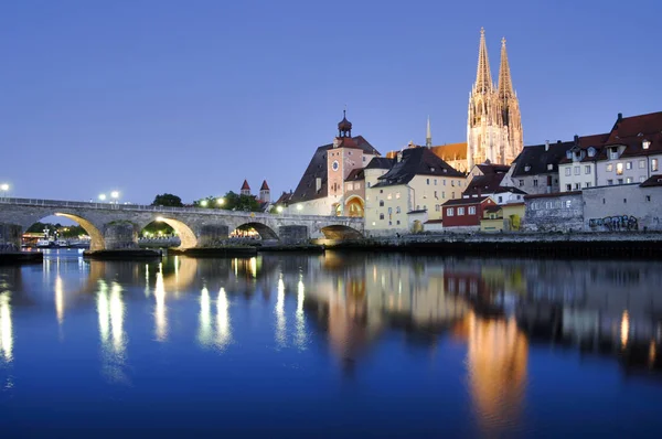UNESCO cidade património Regensburg na Baviera, Alemanha — Fotografia de Stock
