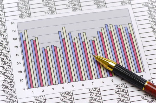 Financial chart of stock market — Stock Photo, Image