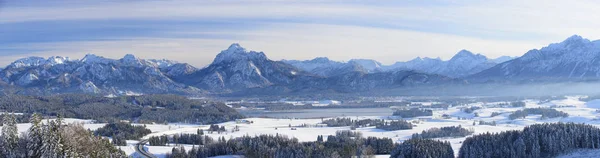 Panoramische scène in de winter in Beieren, Duitsland — Stockfoto