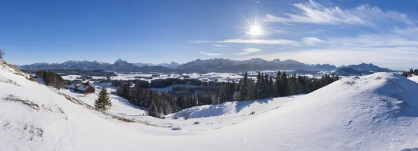 Bavyera Kış Panoramik Sahne Almanya — Stok fotoğraf