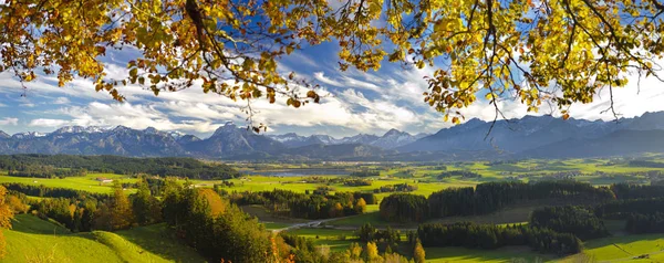 Панорамный Пейзаж Баварии Осенью — стоковое фото