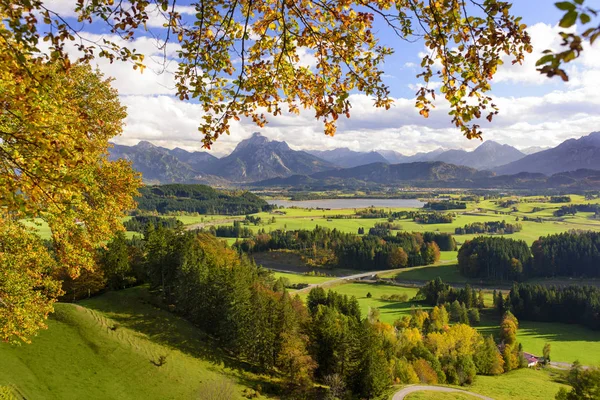 Paisagem Panorâmica Baviera Outono — Fotografia de Stock