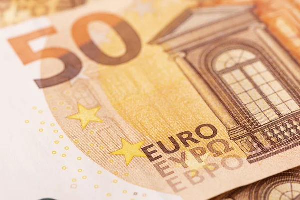 Bankovky evropské měny euro — Stock fotografie