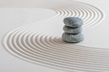  Japon zen Bahçesi kum taş