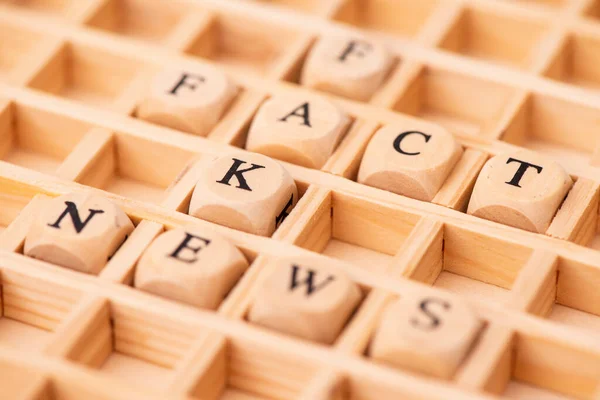 Faktenmeldungen Und Fake News Wordcloud — Stockfoto