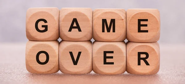 Game Printed Wooden Cubes — Stock Photo, Image