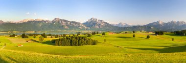 panoramic view to beautiful landscape in Bavaria, Germany clipart