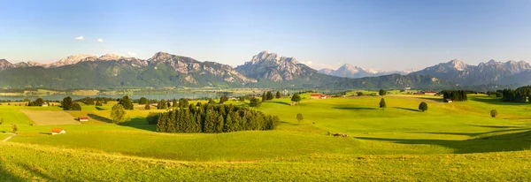 Панорамный Вид Красивый Пейзаж Баварии Германия — стоковое фото