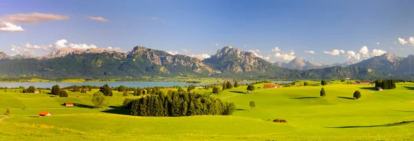 Vista Panorâmica Para Bela Paisagem Baviera Alemanha — Fotografia de Stock