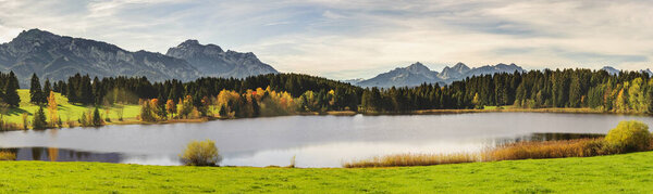 panoramic view to beautiful landscape in Bavaria, Germany