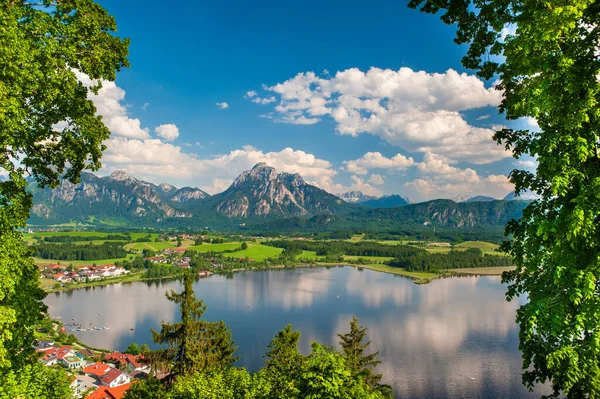 Piękny Panoramiczny Krajobraz Bawarii — Zdjęcie stockowe