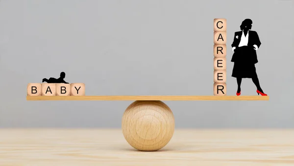 Businesswoman Deciding Career Baby — Stock Photo, Image